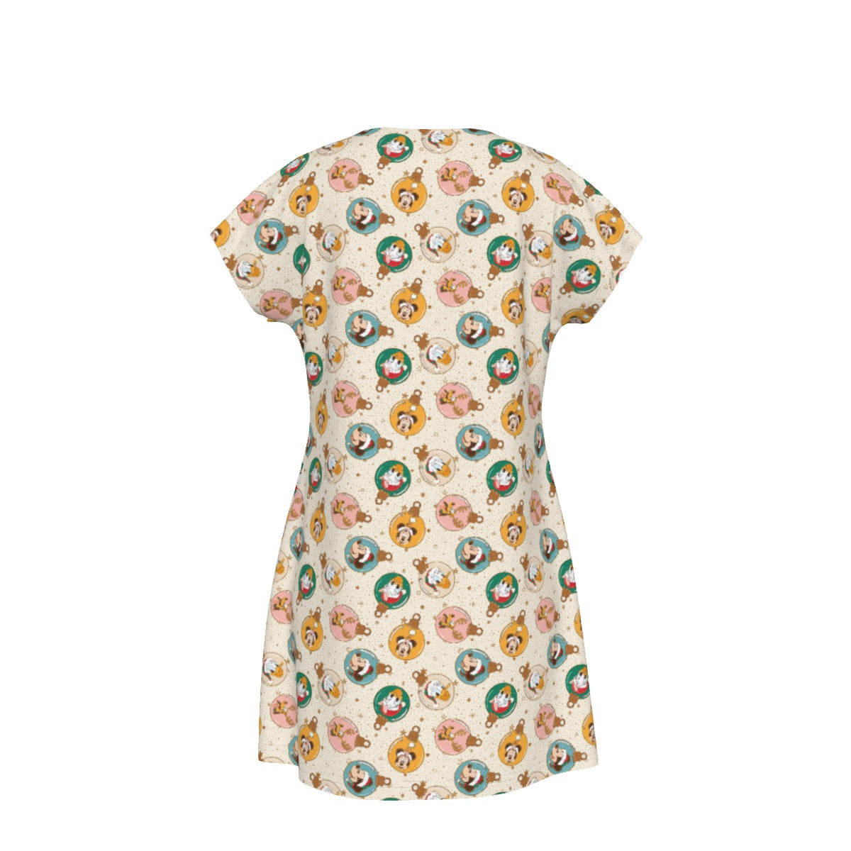 Golden Holiday Baubles - Women's T-Shirt Dress