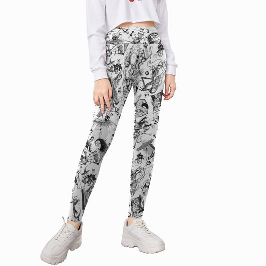 Nightmare Halloween Sketches - Kid's Leggings