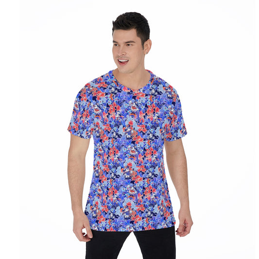 Navy Blooms Cruise - Men's Short Sleeve T-Shirt