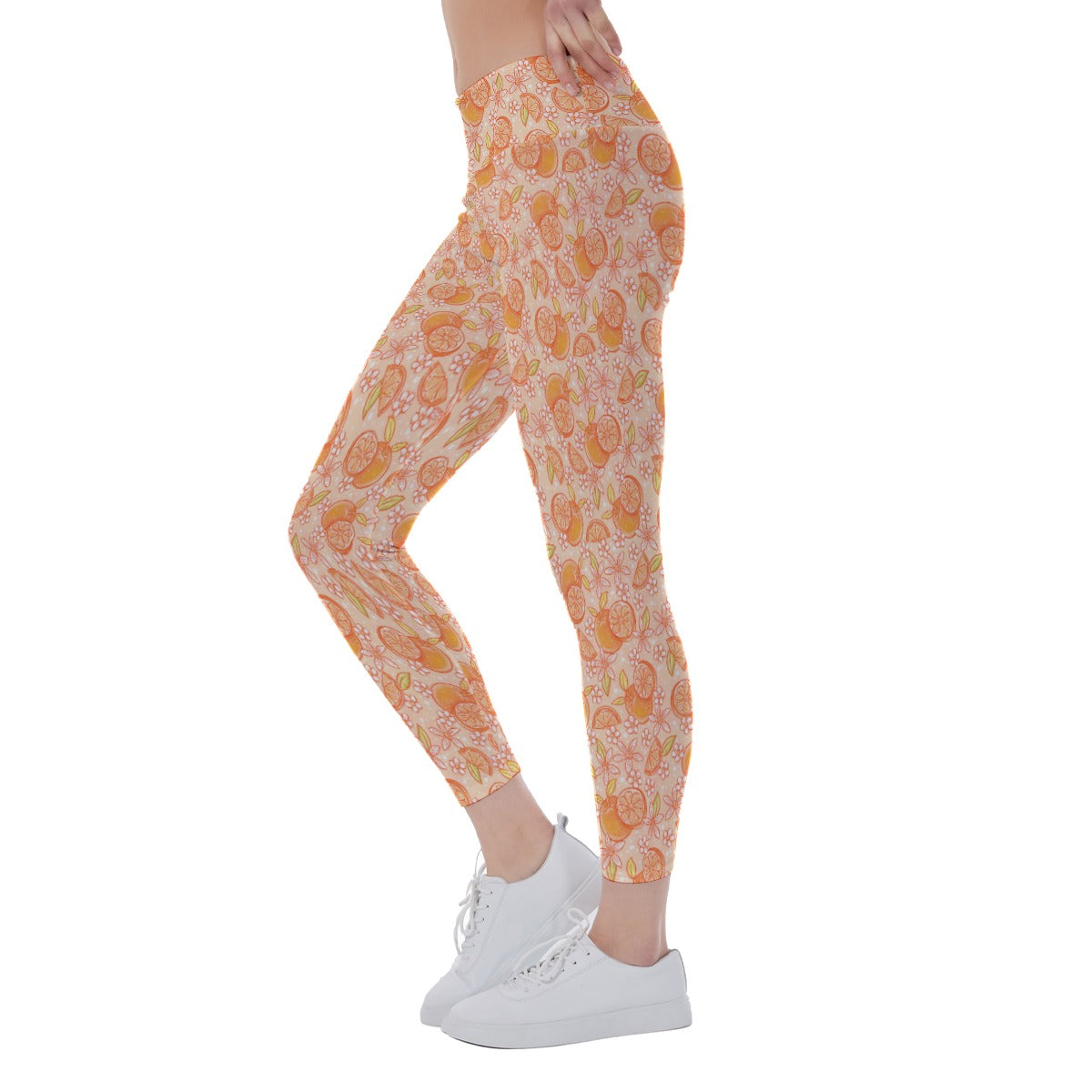 Summer Fruits - Oranges - Women's Yoga Leggings