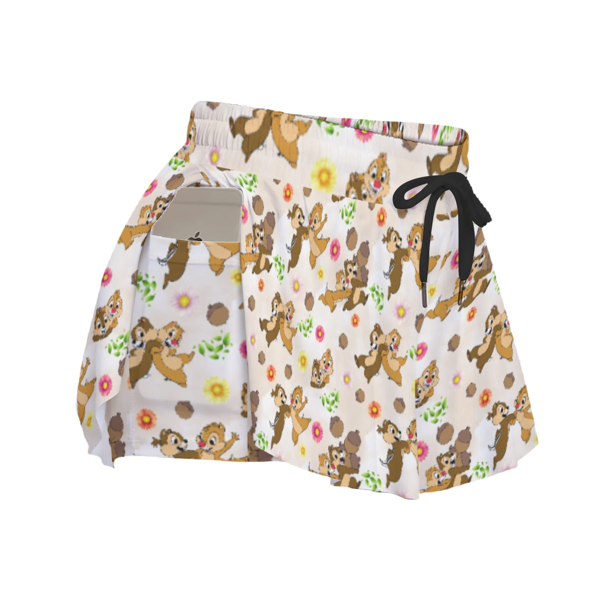 Cheeky Chipmunk Duo - Women's Flowy Pocket Shorts