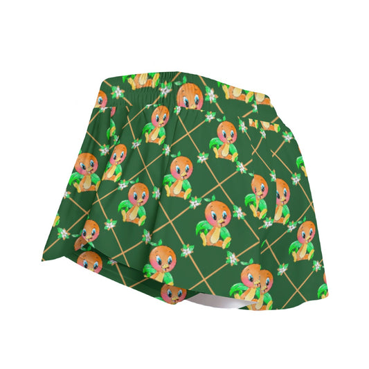 Geometric Citrus Delight - Women's Flowy Pocket Shorts