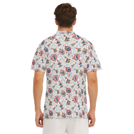 Festive Elf and Ornament Fun - Men's Polo Shirt