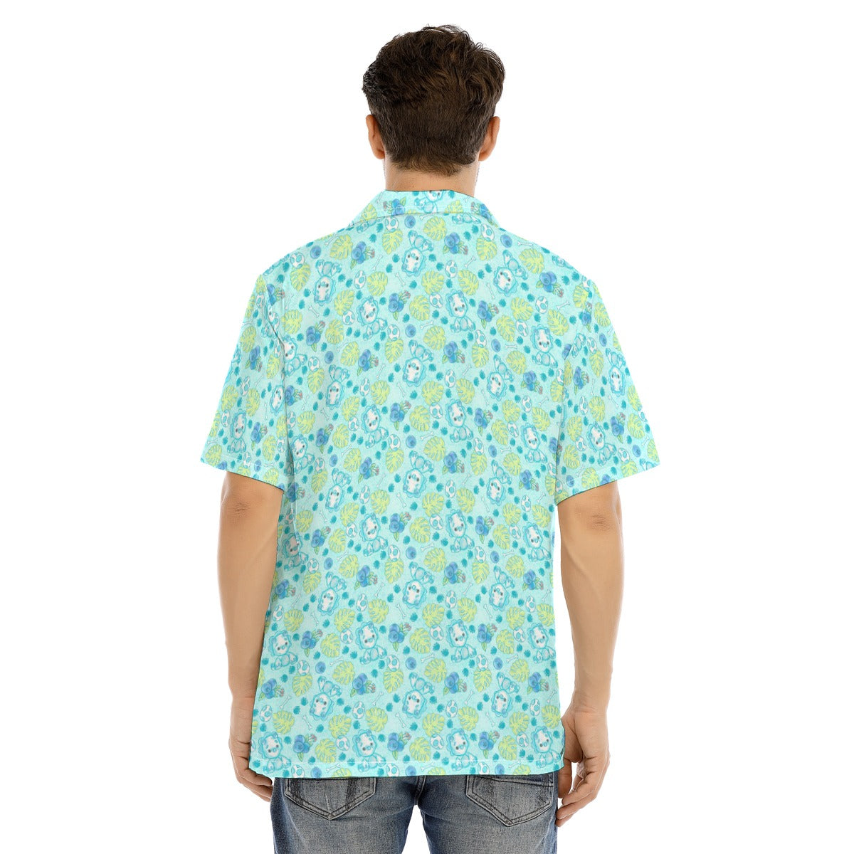 Fruitimals - Blueberry Dinosaurs - Men's Hawaiian Button Up Shirt