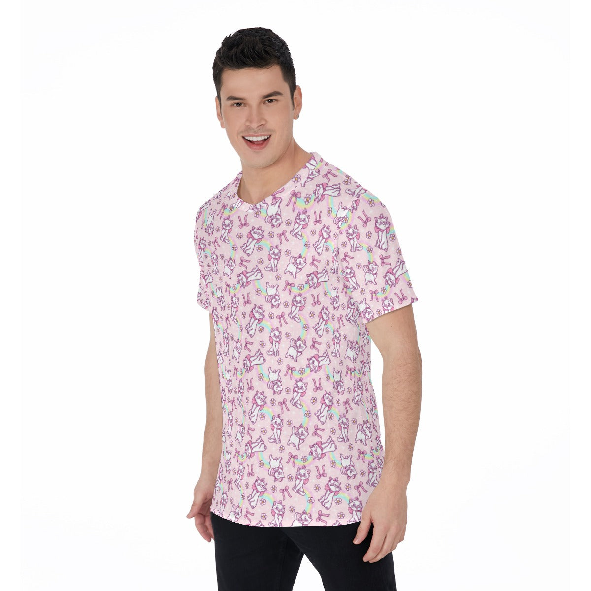 Rainbow Bow Kitty - Men's Short Sleeve T-Shirt