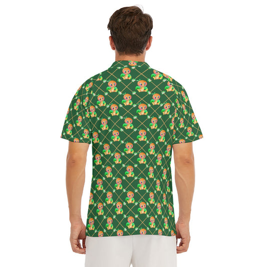 Geometric Citrus Delight - Men's Polo Shirt