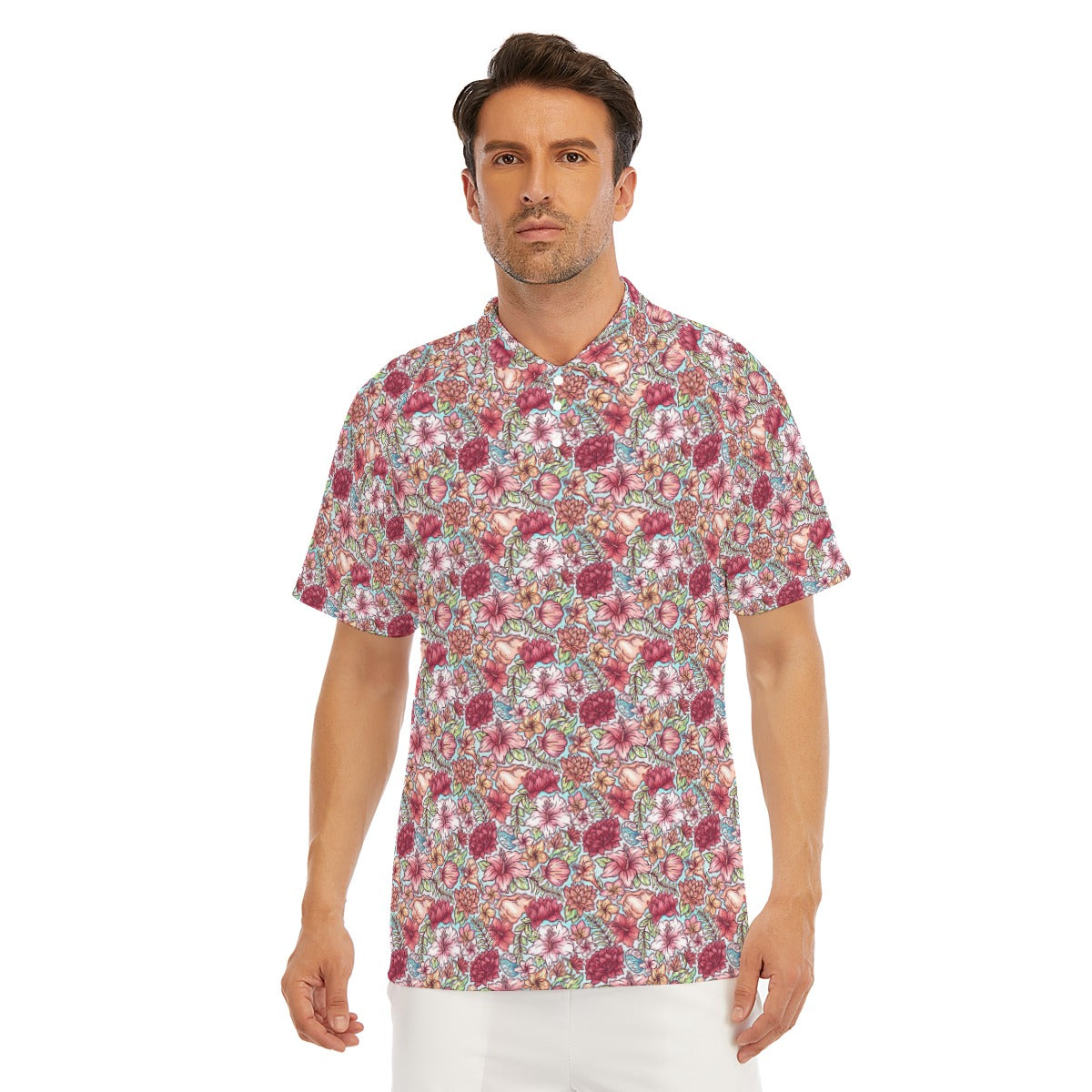 Fairytale Florals – Island Princess - Men's Polo Shirt