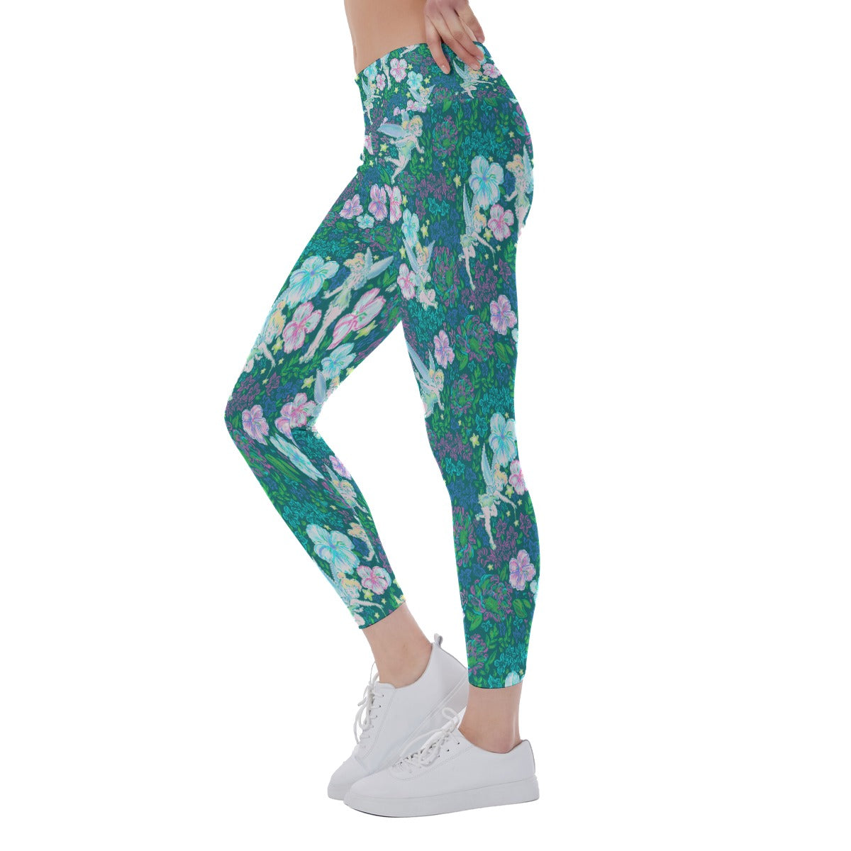 Pixie in Neon Blooms - Women's Yoga Leggings
