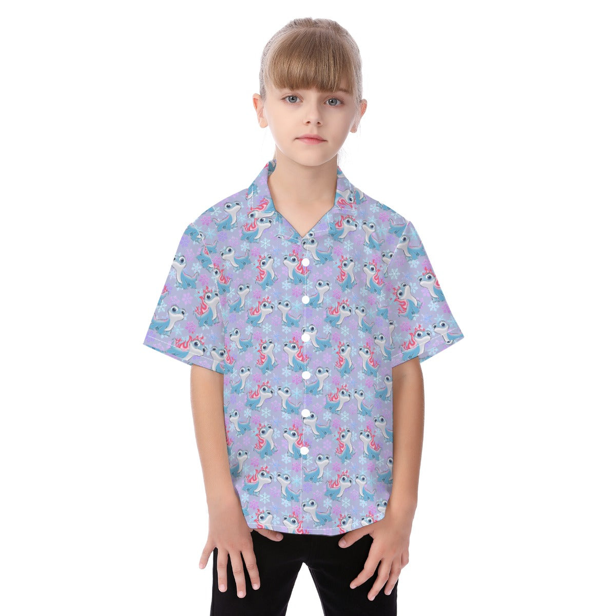 Bruni the Fire Spirit - Kid's Hawaiian Button Up Shirt