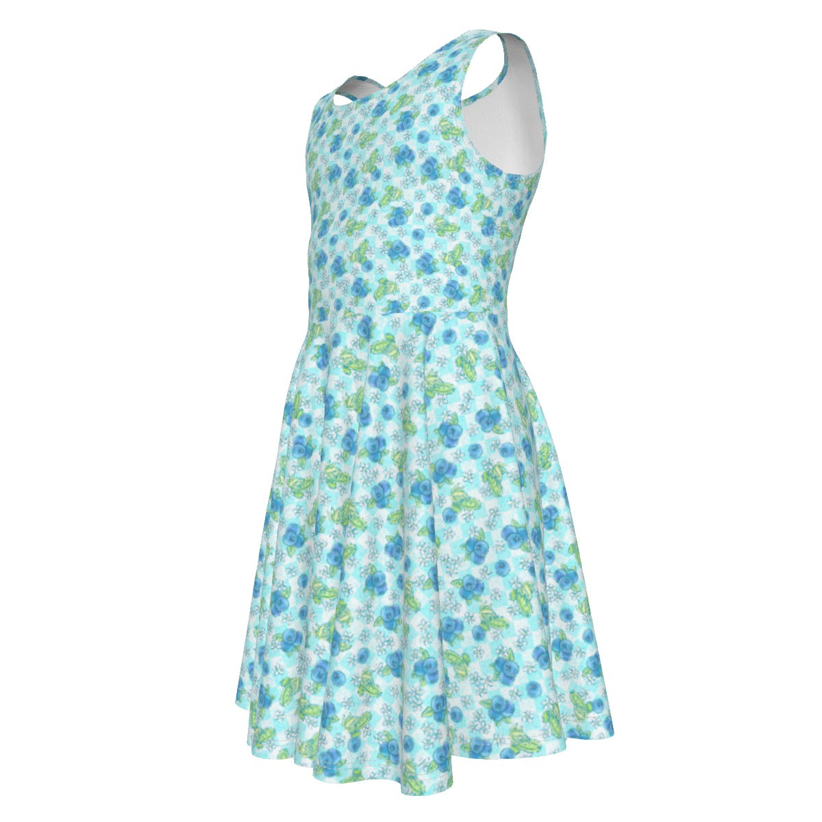 Summer Fruits - Blueberry - Kid's Sleeveless Skater Dress