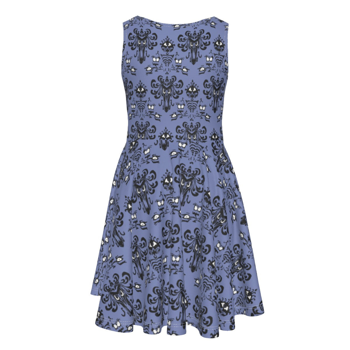 Spooky Mansion Wallpaper - Kid's Sleeveless Skater Dress