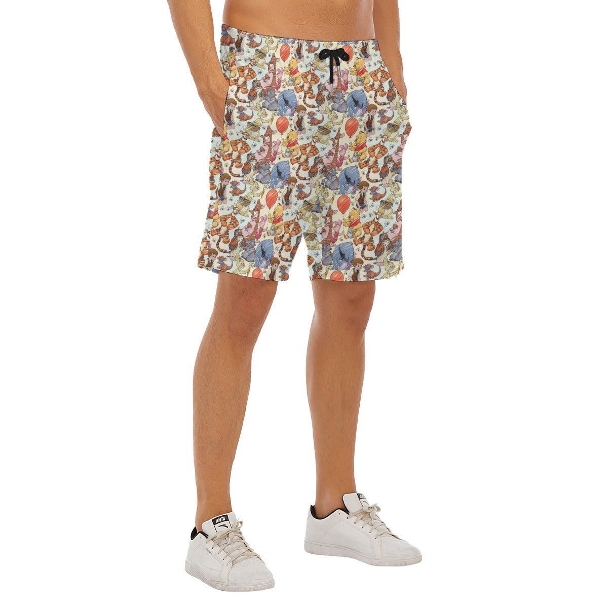 Woodland Friends Sketchched - Men’s Pocket Beach Shorts