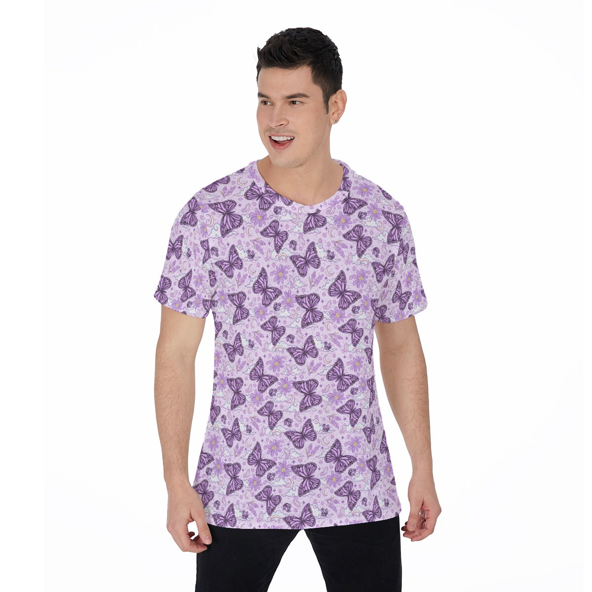 Lavender Butterflies - Men's Short Sleeve T-Shirt