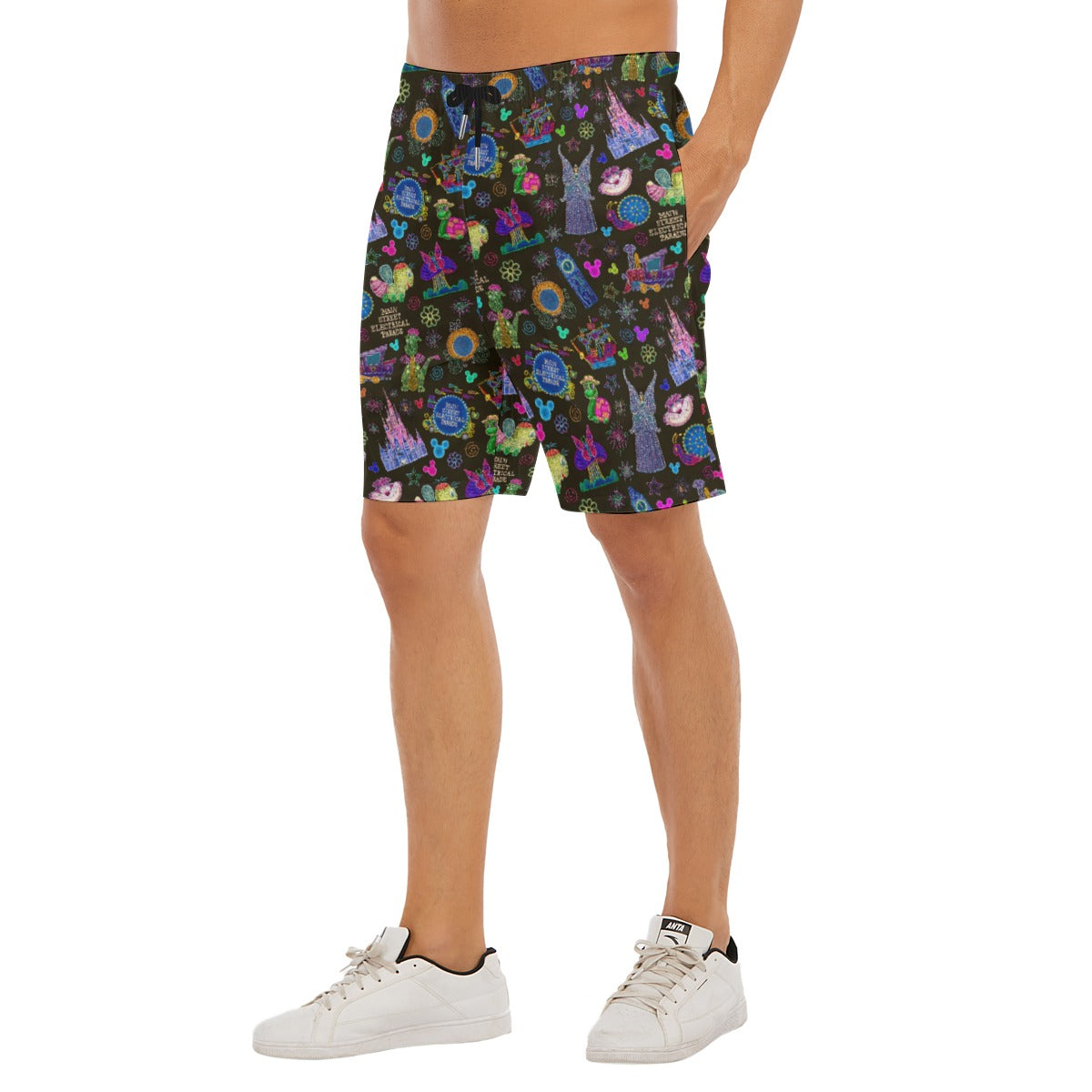 Main Street Neon Parade - Men’s Pocket Beach Shorts