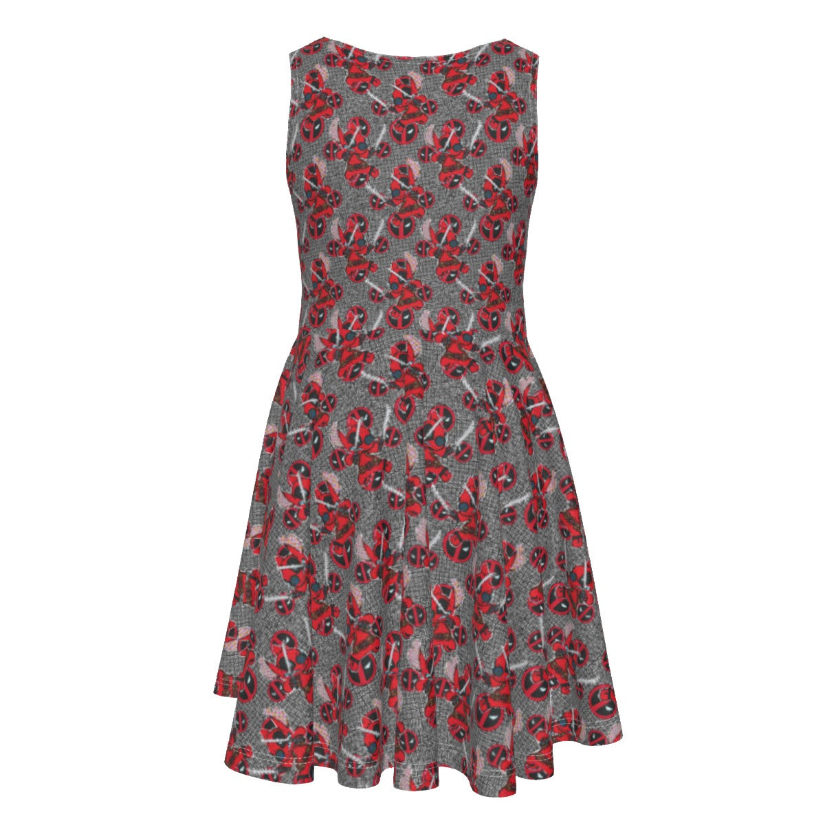 Superhero Stitch - Red Masked Hero - Kid's Sleeveless Skater Dress