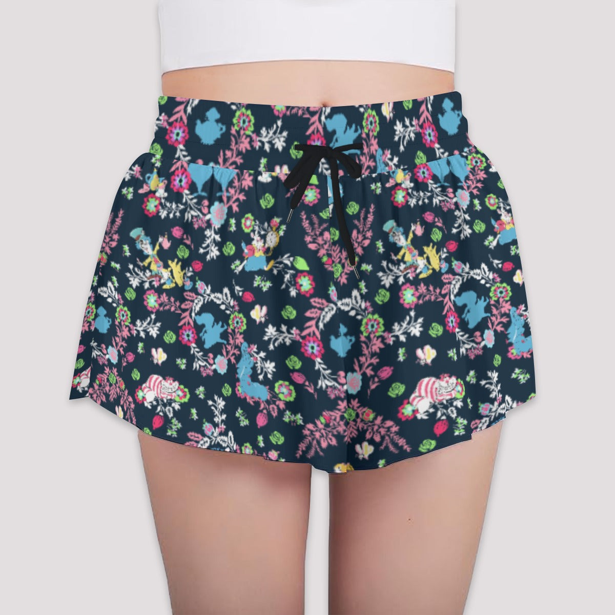 Garden Whimsy - Wonderland Dreams - Girls’ Flowy Pocket Shorts