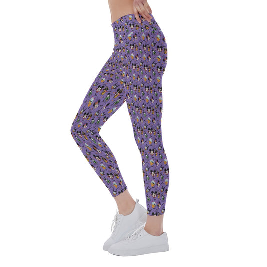 Halloween Friends in Costumeeads - Women's Yoga Leggings