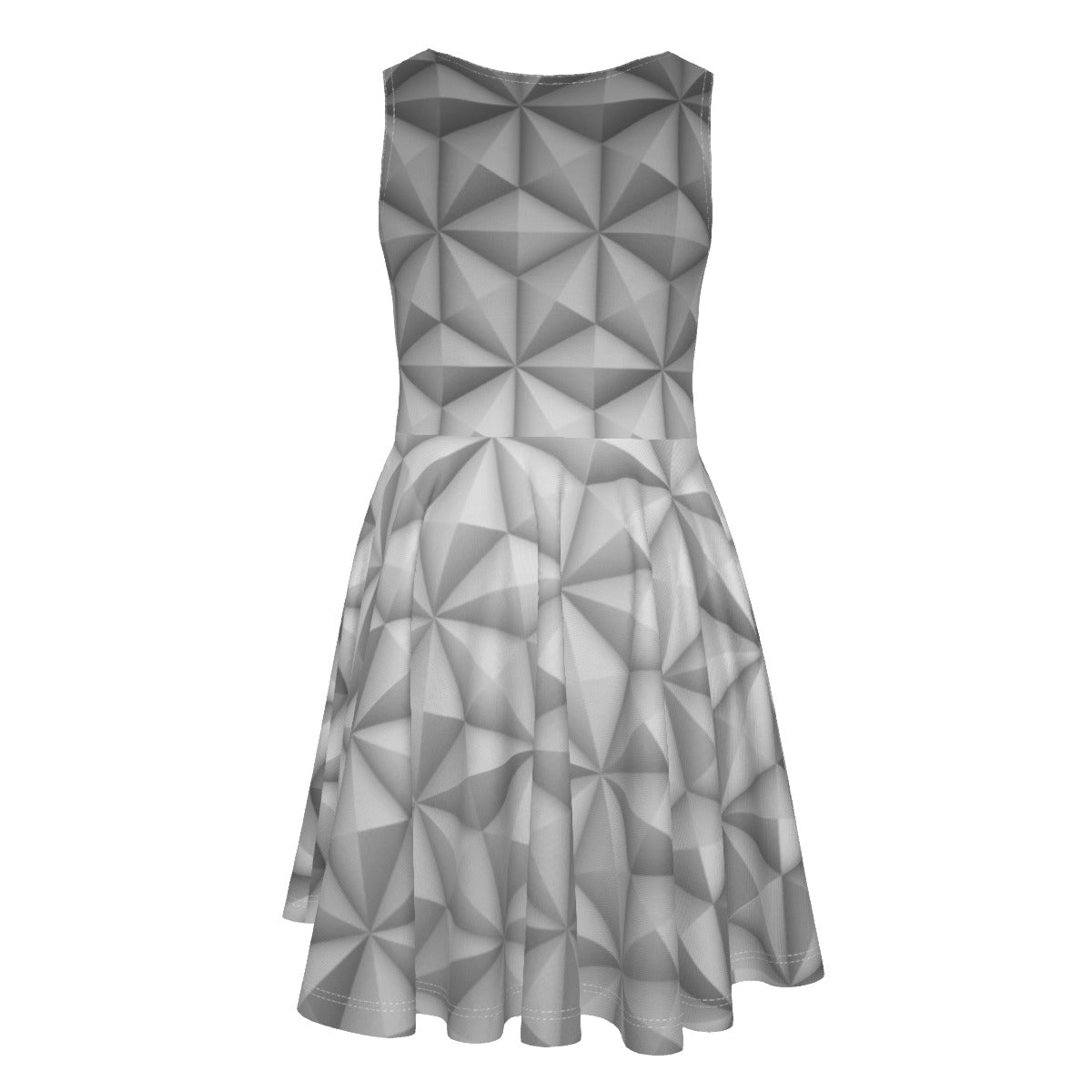 Geometric Spaceship Sphere - Kid's Sleeveless Skater Dress