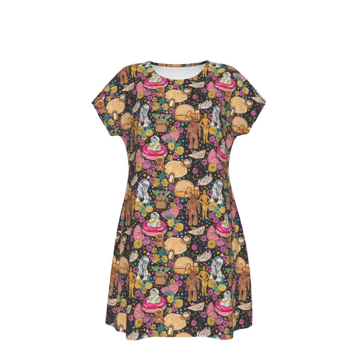 Tropical Space Squad - Women's T-Shirt Dress