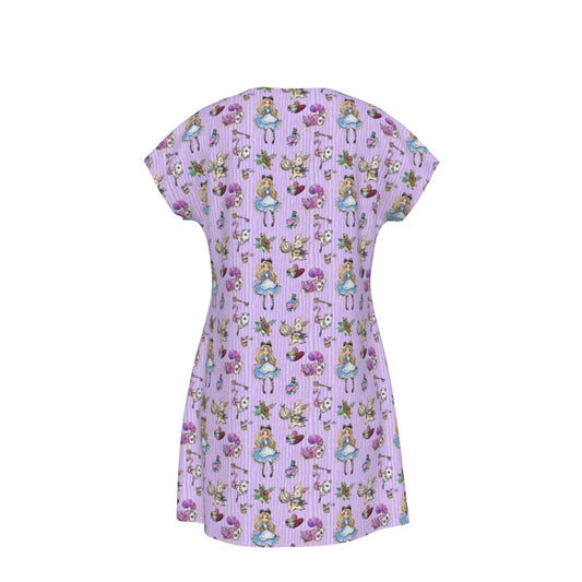 Whimsical Curious Adventure - Women's T-Shirt Dress