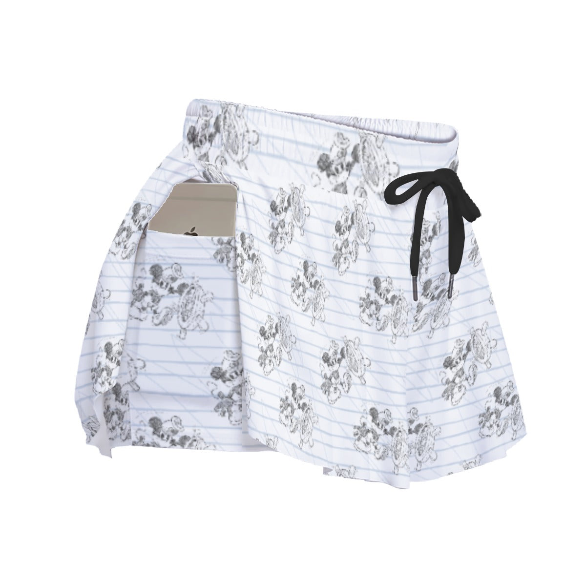 Sketch of Steamboat Mouse - Women's Flowy Pocket Shorts