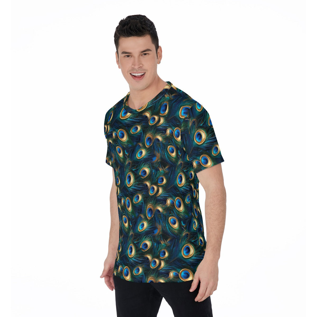 Animal Print - Peacock - Men's Short Sleeve T-Shirt