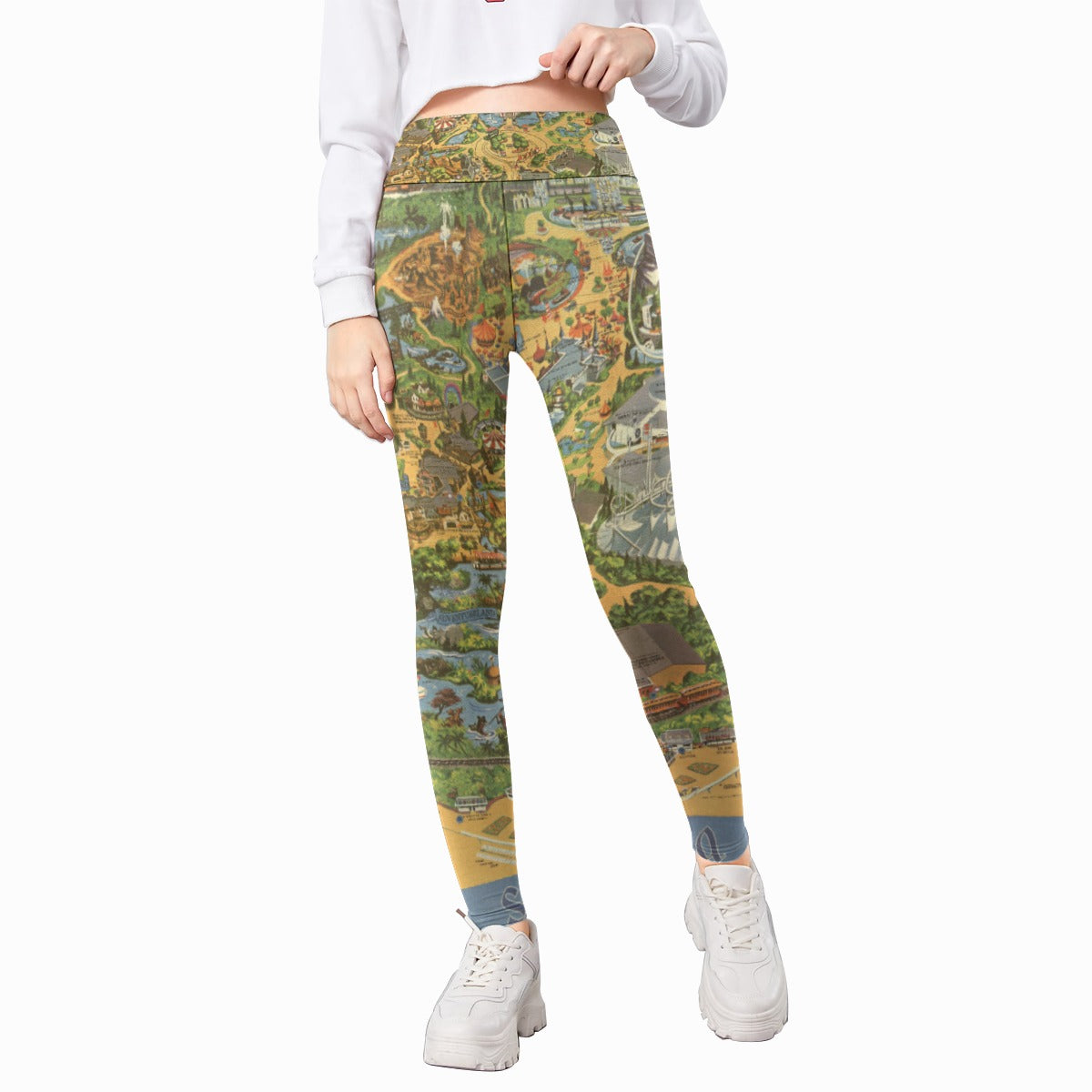 Vintage Theme Park Map- Kid's Leggings
