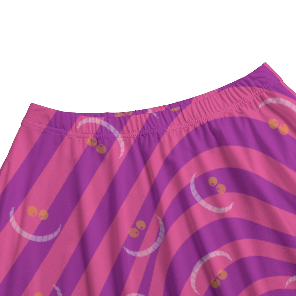 Whimsical Grinning Stripes - Women’s Pocket Midi Skirt