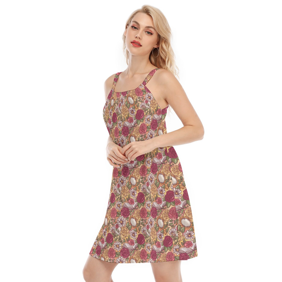 Fairytale Florals – Timeless Tale Blooms - Women’s Adjustable Sundress