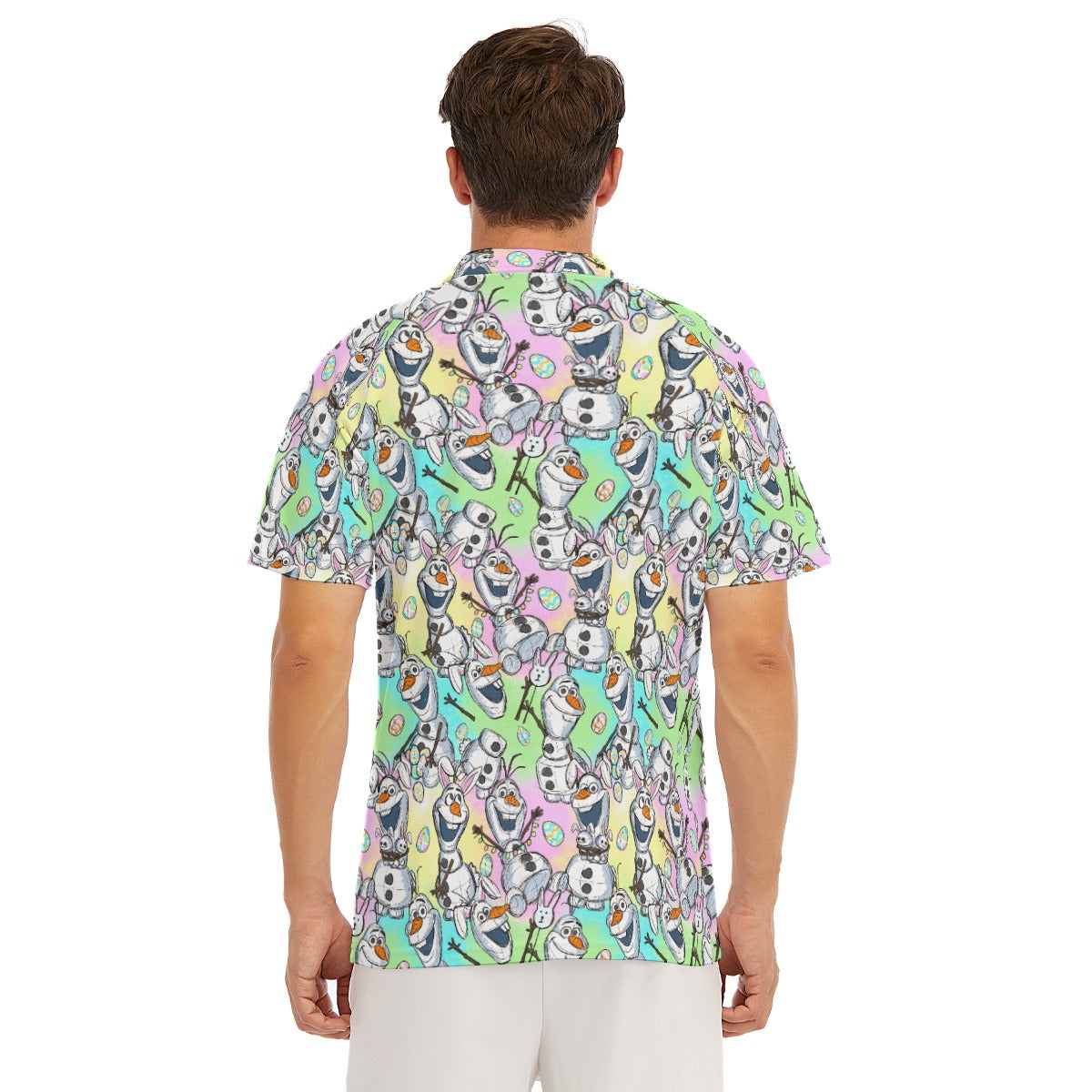Sketched Snowman Easter - Men's Polo Shirt