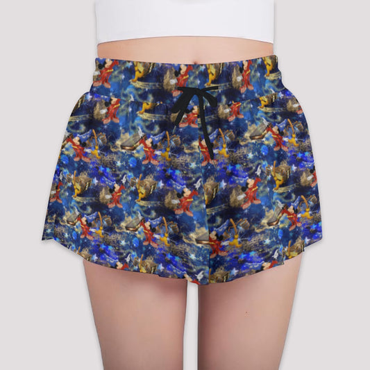 Enchanted Broom Magic - Girls’ Flowy Pocket Shorts