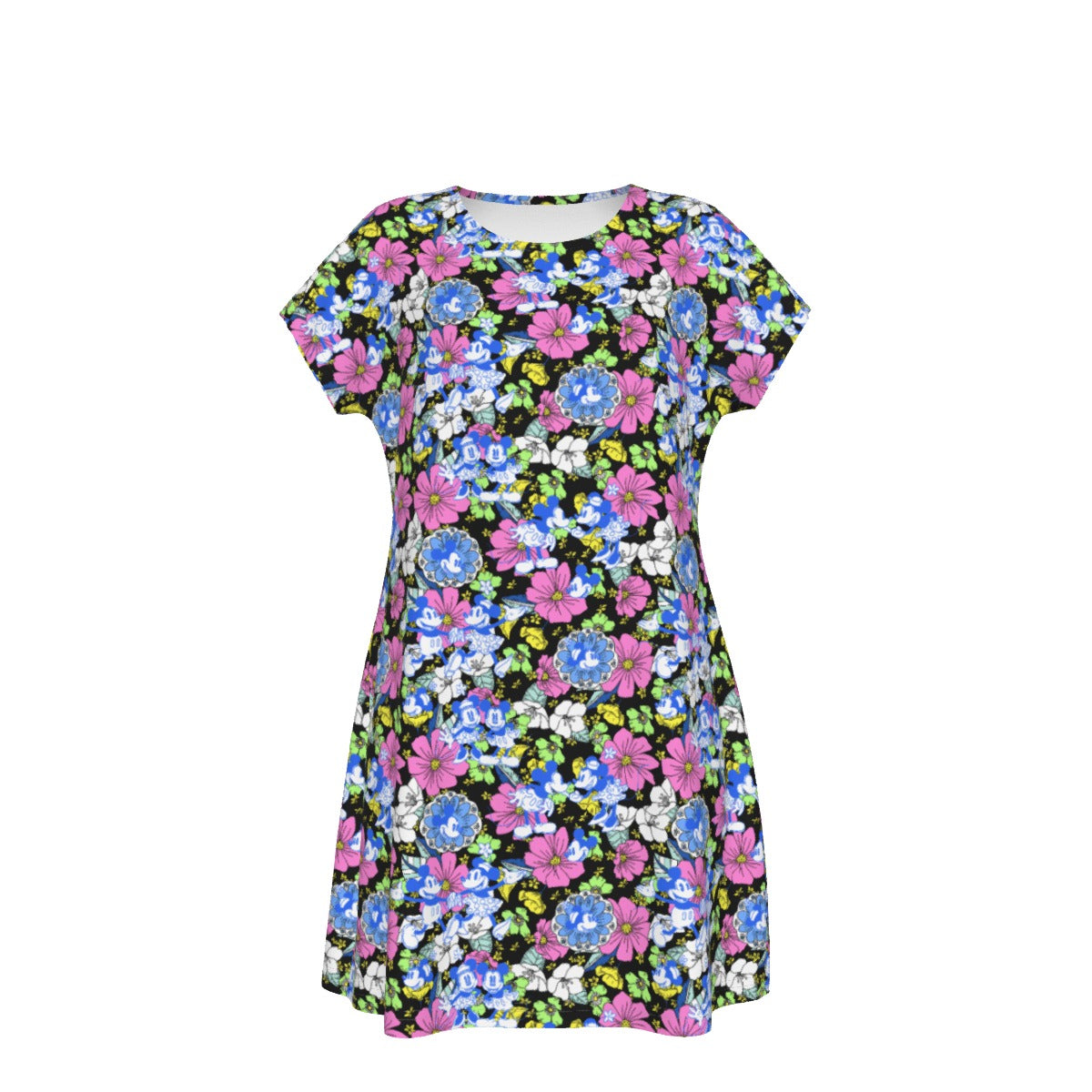 Garden Whimsy - Vintage Mouse Romance - Women's T-Shirt Dress