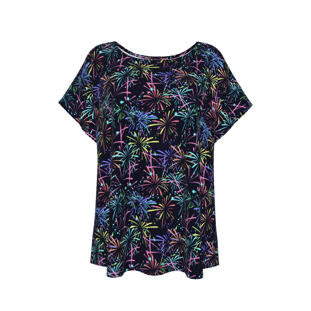 Fireworks - Women’s Relaxed Fit Scoop Tee