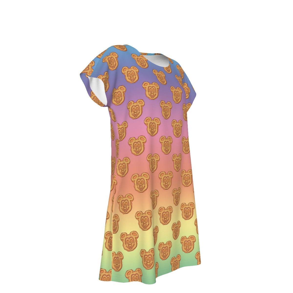 Rainbow Mouse Waffles - Women's T-Shirt Dress