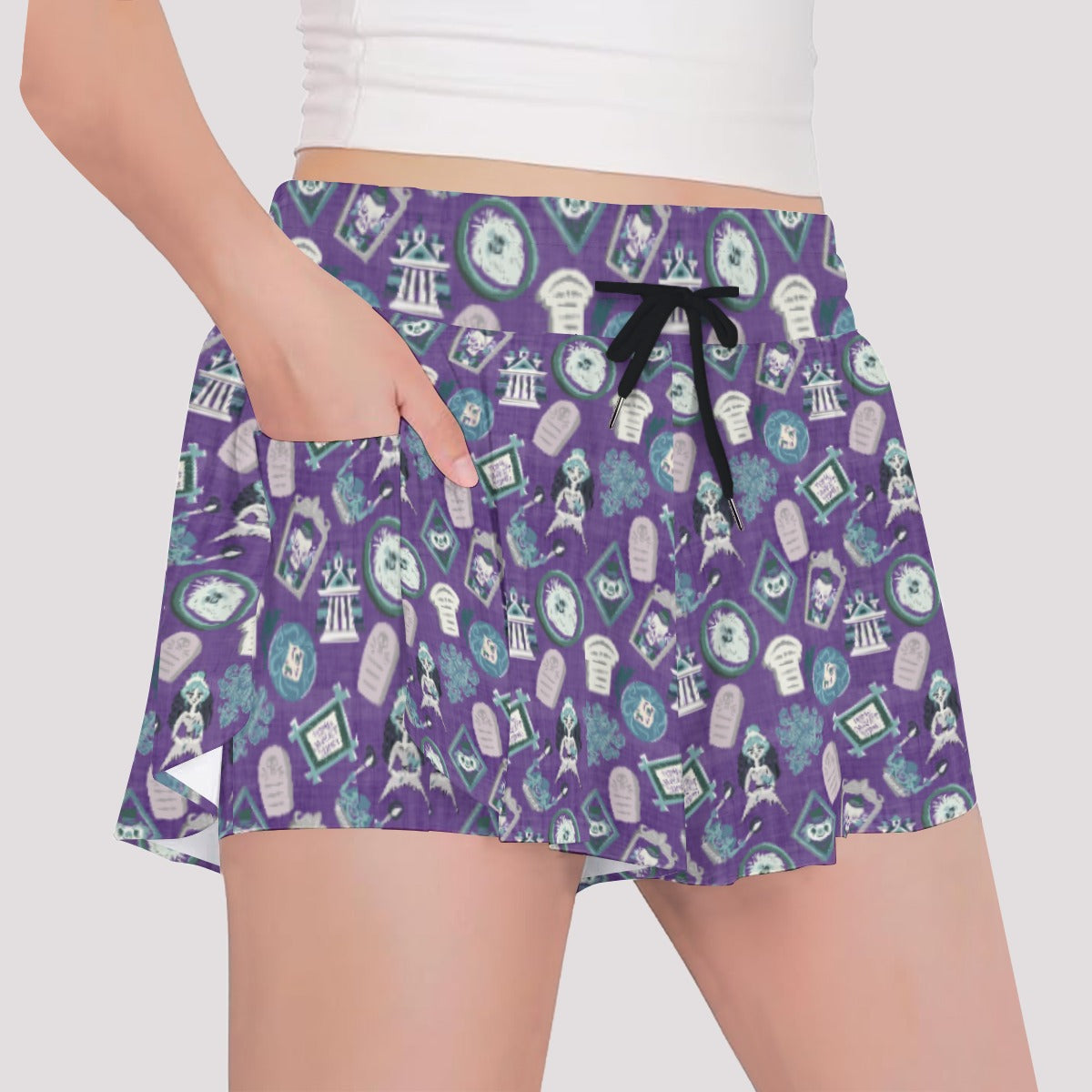 Tomb Sweet Tomb - Girls’ Flowy Pocket Shorts