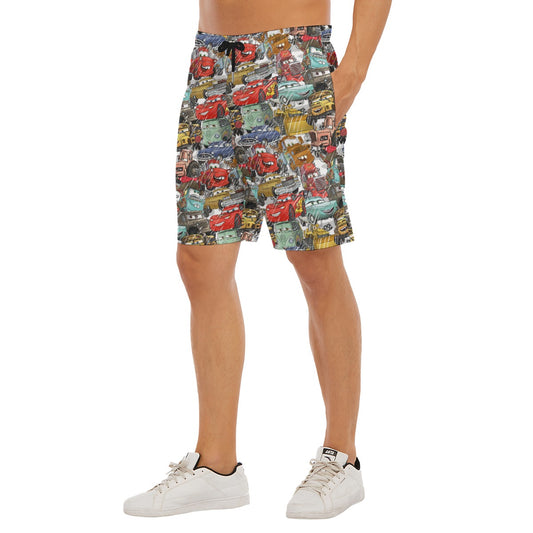 Racing Legends Sketch - Men’s Pocket Beach Shorts