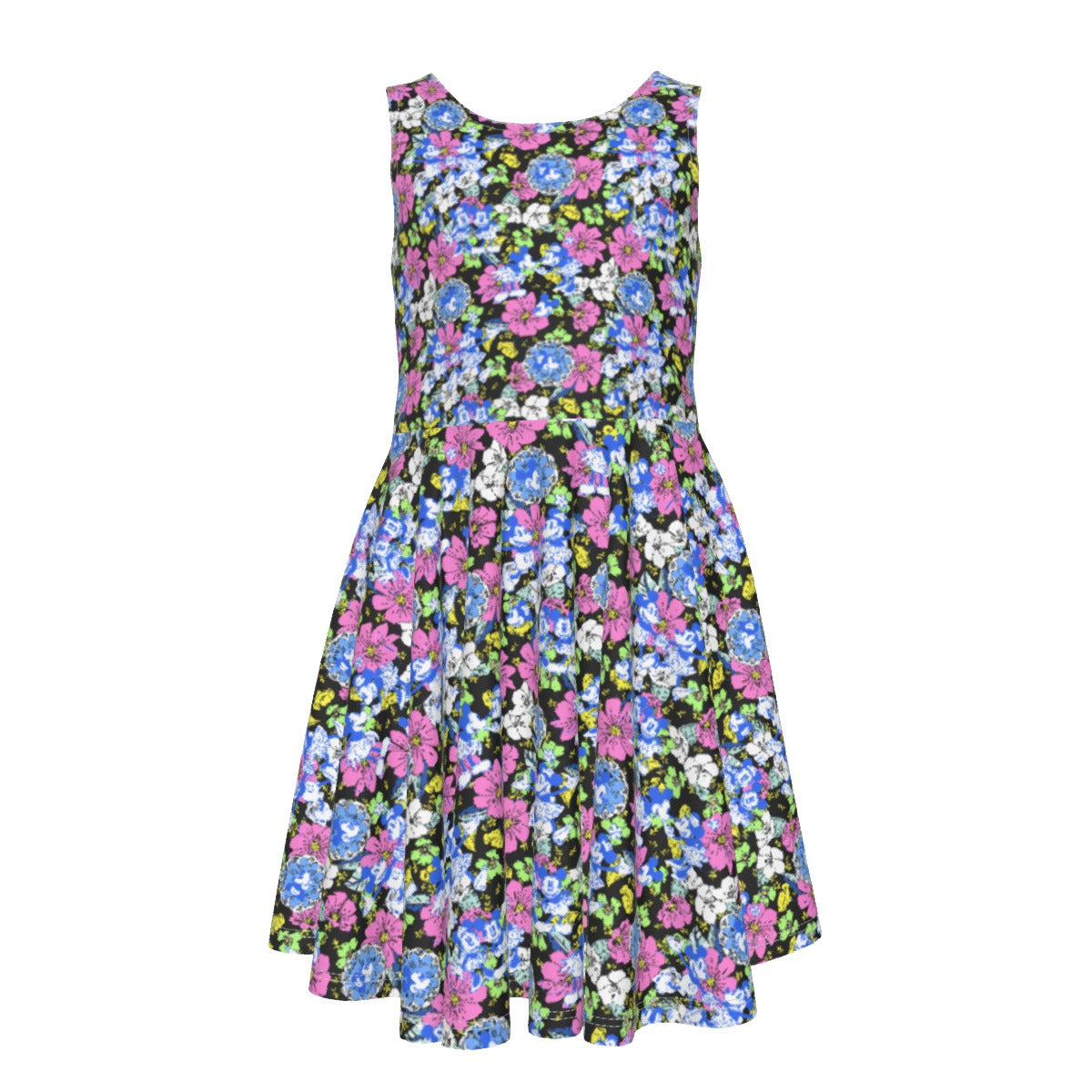 Garden Whimsy - Vintage Mouse Romancennie - Kid's Sleeveless Skater Dress