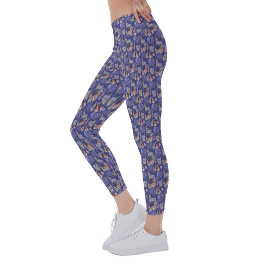Whimsical Strong Heroine - Women's Yoga Leggings