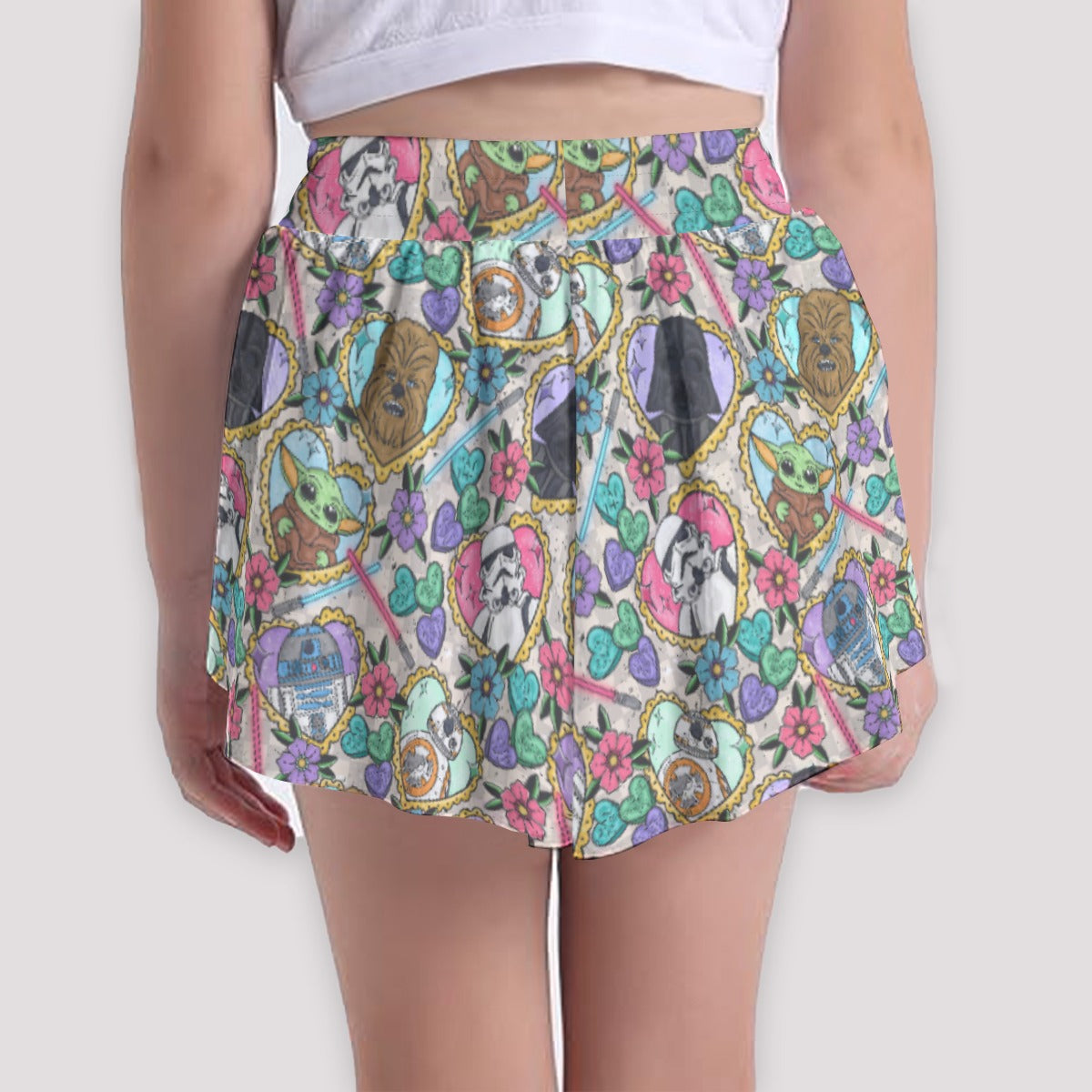 Tattoo Hearts Galactic Legends - Girls’ Flowy Pocket Shorts