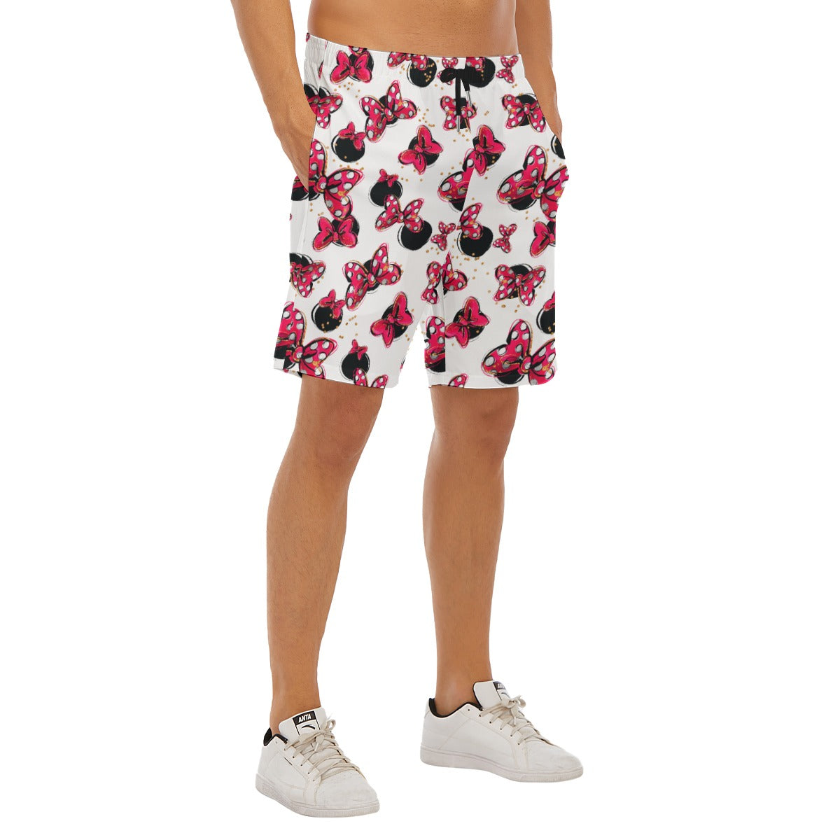 Polka Dot Bows & Mouse Ears - Men’s Pocket Beach Shorts
