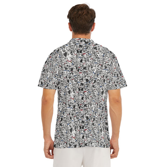 Sketchy Spotted Puppies - Men's Polo Shirt