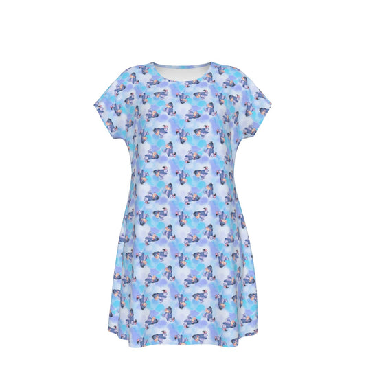Watercolor Gentle Donkey - Women's T-Shirt Dress
