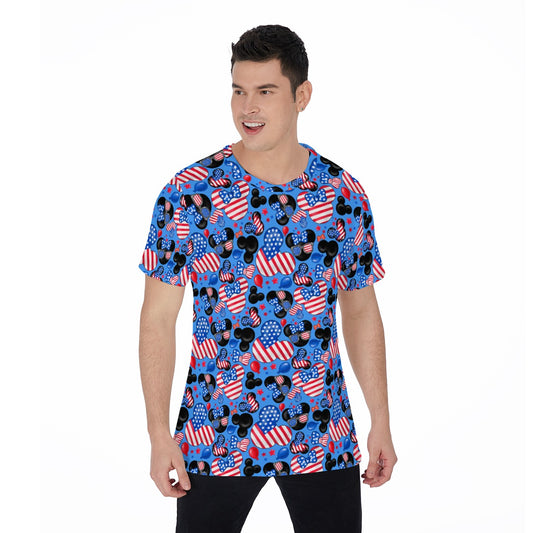 Mouse Fourth of July Celebration - Men's Short Sleeve T-Shirt
