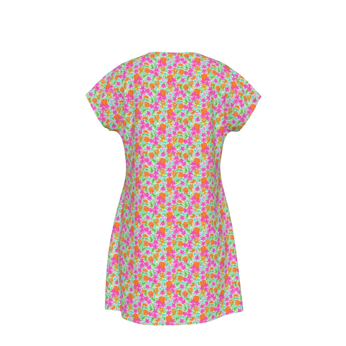 Tropical Citrus Bloom - Women's T-Shirt Dress