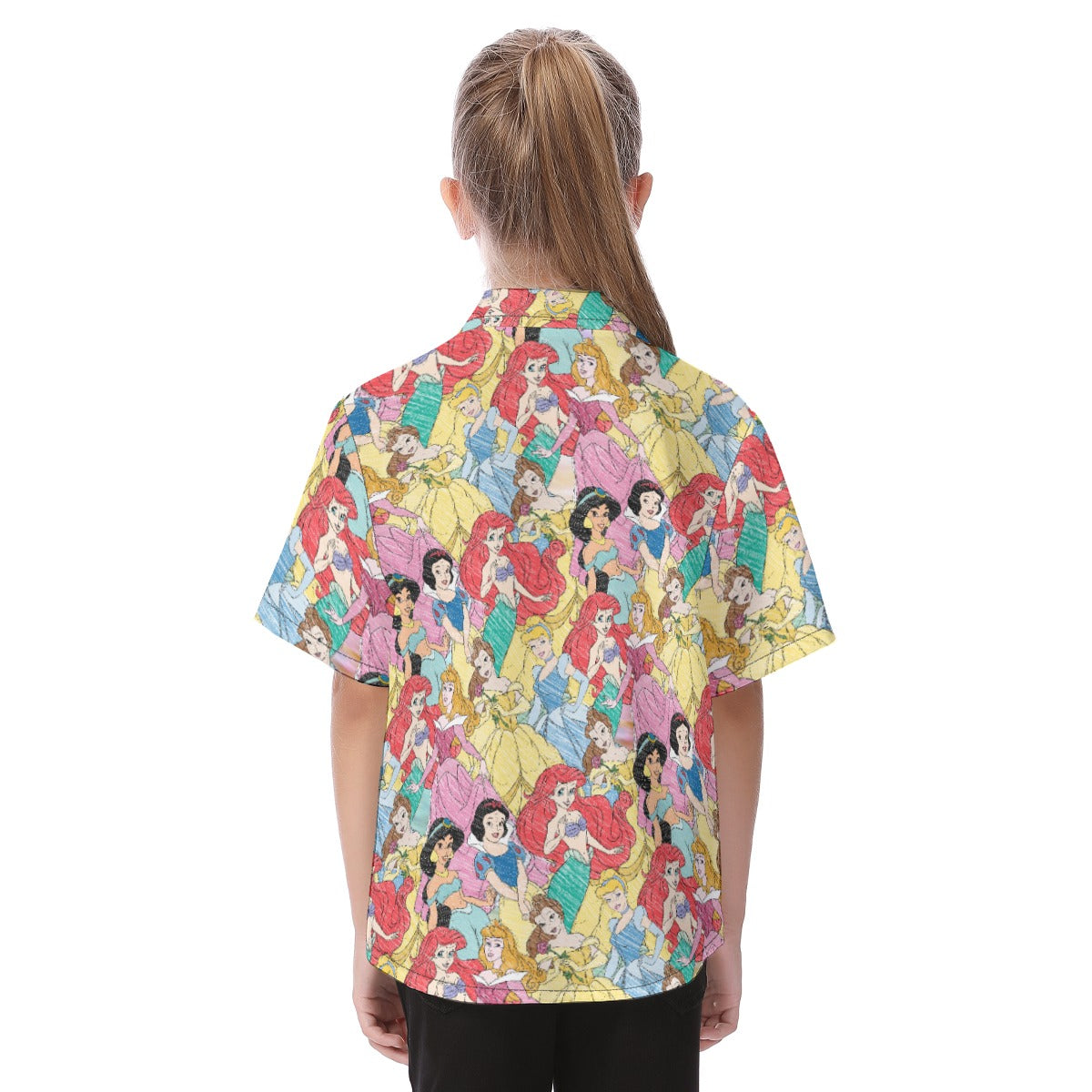 Royal Princess Sketches - Kid's Hawaiian Button Up Shirt