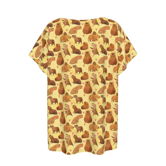 Capybara Love - Women’s Relaxed Fit Scoop Tee