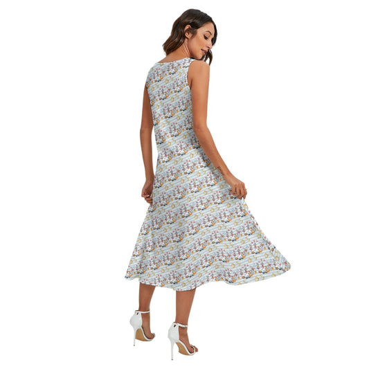 Set Sail with the Crewends - Women’s Diagonal Pocket Midi Dress