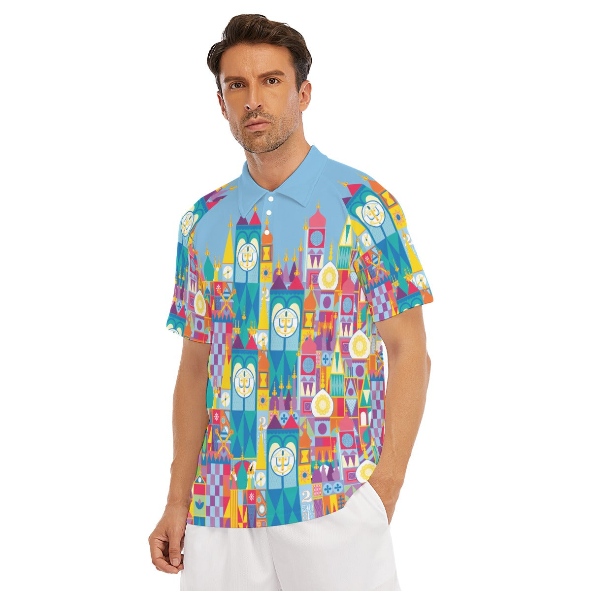 Whimsical World Facade - Men's Polo Shirt