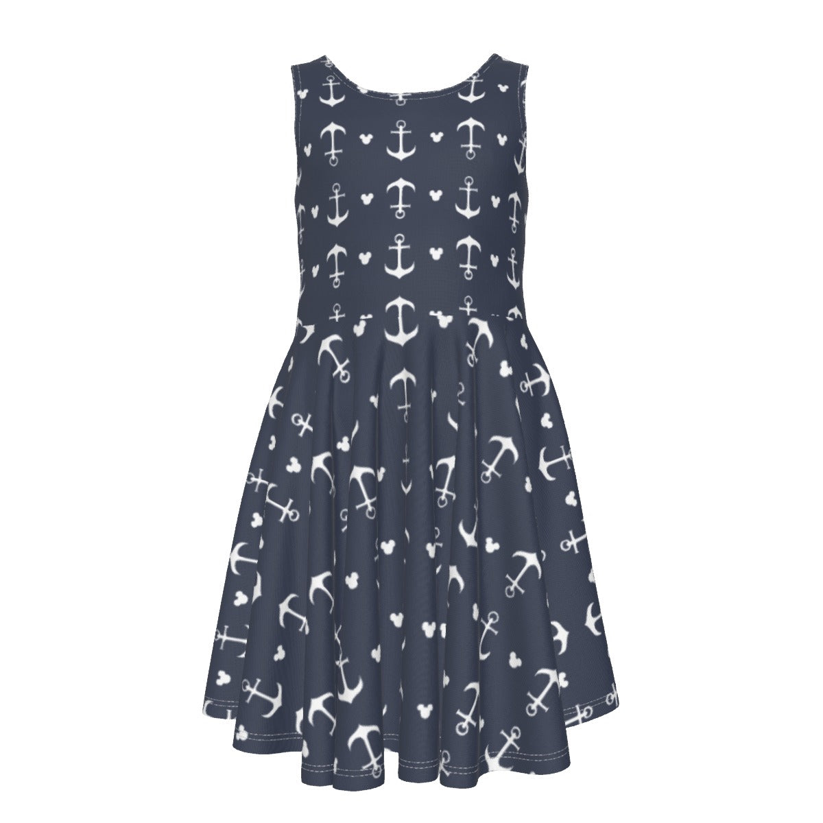 Anchors & Mouse Ears - Kid's Sleeveless Skater Dress