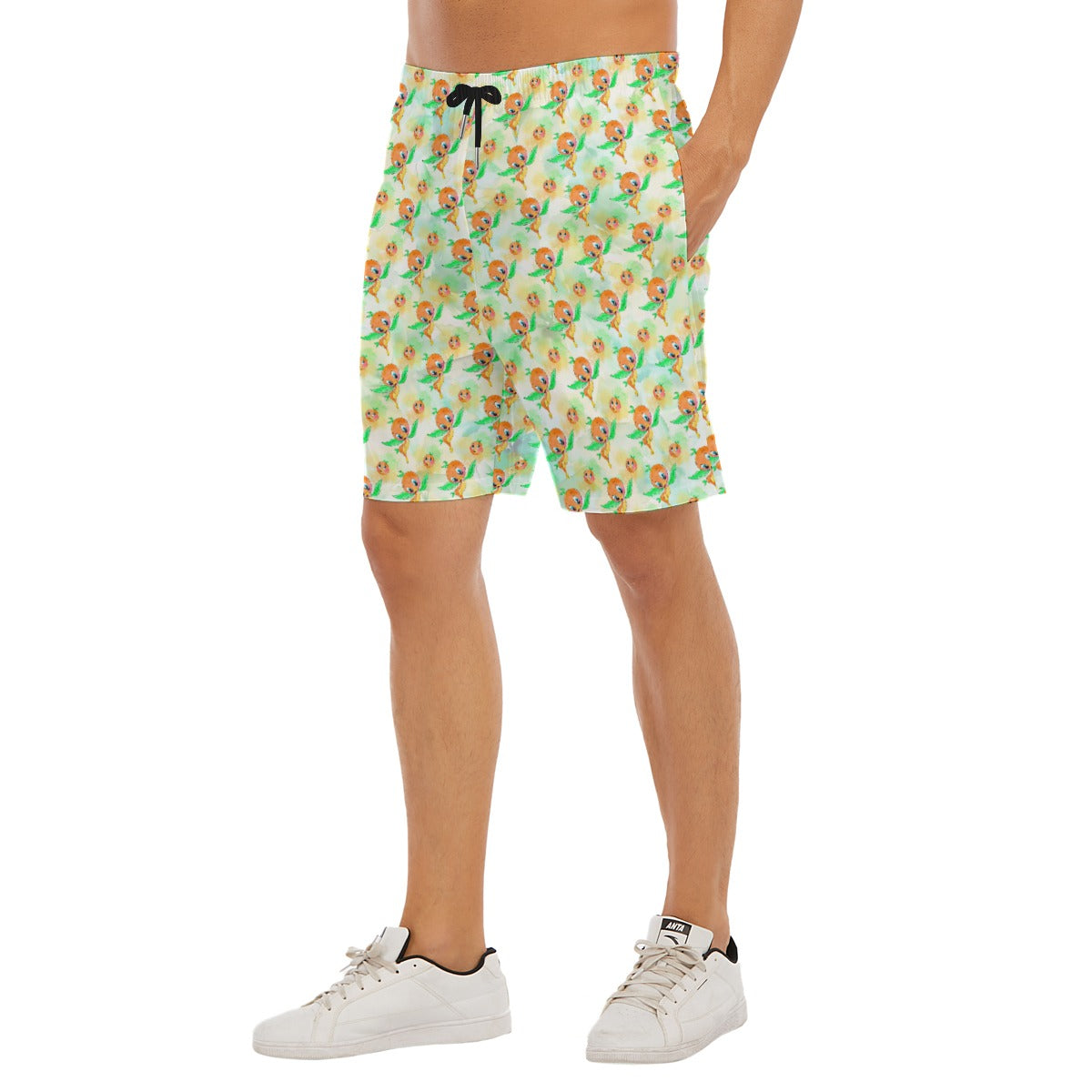 Sunny Citrus Thoughts - Men’s Pocket Beach Shorts